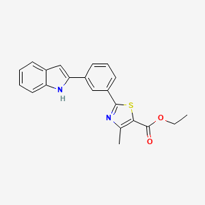 molecular formula C21H18N2O2S B6336838 Ethyl 2-[3-(2-indolyl)phenyl]-4-methylthiazole-5-carboxylate CAS No. 1858250-58-4