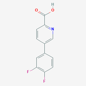 molecular formula C12H7F2NO2 B6336849 5-(3,4-Difluorophenyl)picolinic acid, 95% CAS No. 1225477-53-1