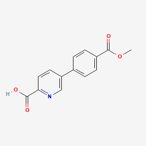 molecular formula C14H11NO4 B6336861 5-(4-Methoxycarbonylphenyl)picolinic acid, 95% CAS No. 1242339-86-1