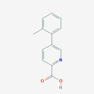 molecular formula C13H11NO2 B6336898 5-(2-Methylphenyl)picolinic acid, 95% CAS No. 1225689-48-4