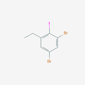 molecular formula C8H7Br2I B6336928 1,5-Dibromo-3-ethyl-2-iodobenzene CAS No. 1160573-80-7