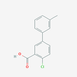 molecular formula C14H11ClO2 B6336931 2-Chloro-5-(3-methylphenyl)benzoic acid, 95% CAS No. 1183393-79-4