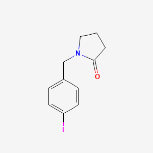molecular formula C11H12INO B6336935 1-(4-Iodo-benzyl)-pyrrolidin-2-one, 95% CAS No. 950785-27-0
