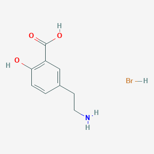 molecular formula C9H12BrNO3 B6336955 5-(2-Amino-ethyl)-2-hydroxy-benzoic acid hydrobromide;  94% CAS No. 1987145-74-3