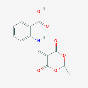 molecular formula C15H15NO6 B6336956 2-(((4,4-Dimethyl-2,6-dioxo(3,5-dioxanylidene))methyl)amino)-3-methylbenzoic acid CAS No. 1024440-27-4