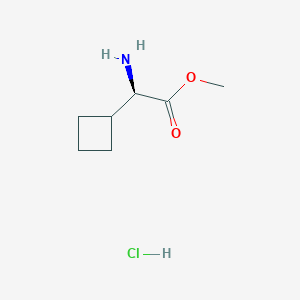 molecular formula C7H14ClNO2 B6336962 (R)-Methyl 2-amino-2-cyclobutylacetate hydrochloride, 95% (H-D-Gly(cBu)-OMe) CAS No. 1993188-94-5