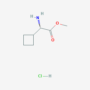 molecular formula C7H14ClNO2 B6336966 (S)-Methyl 2-amino-2-cyclobutylacetate HCl (H-L-Gly(cBu)-OMe) CAS No. 1983066-39-2