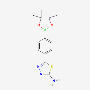 molecular formula C14H18BN3O2S B6336972 (4-(5-Amino-1,3,4-thiadiazol-2-yl)phenyl)boronic acid pinacol ester CAS No. 2377609-43-1