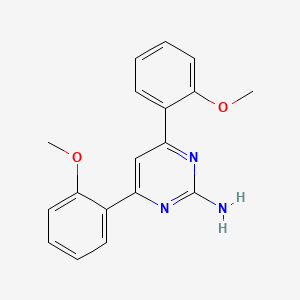 molecular formula C18H17N3O2 B6336981 4,6-Bis(2-methoxyphenyl)pyrimidin-2-amine CAS No. 1262324-11-7