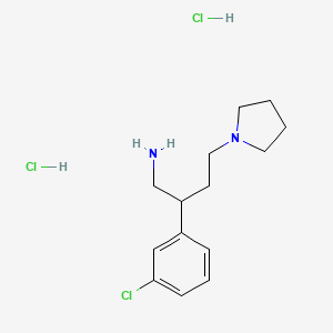 molecular formula C14H23Cl3N2 B6336995 1-Pyrrolidin-3-(3'-chlorophenyl)-3-methylamine-propane 2HCl CAS No. 1311254-81-5