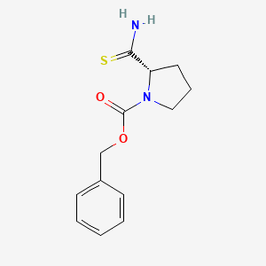 molecular formula C13H16N2O2S B6337011 (S)-2-Thiocarbamoyl-pyrrolidine-1-carboxylic acid benzyl ester, 95% CAS No. 63808-47-9