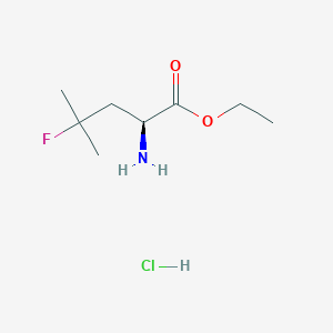 molecular formula C8H17ClFNO2 B6337030 (S)-Ethyl 2-amino-4-fluoro-4-methylpentanoate hydrochloride, 95% (H-L-Leu(4-F)-OEt) CAS No. 2095926-24-0