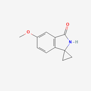 molecular formula C11H11NO2 B6337039 5'-甲氧基螺[环丙烷-1,1'-异吲哚林]-3'-酮 CAS No. 1007455-35-7