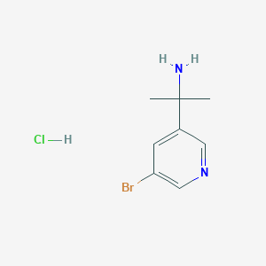 molecular formula C8H12BrClN2 B6337073 2-(5-Bromopyridin-3-yl)propan-2-amine HCl CAS No. 1992996-72-1
