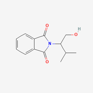 molecular formula C13H15NO3 B6337076 2-(1-Hydroxymethyl-2-methylpropyl)isoindole-1,3-dione, 97% CAS No. 215436-08-1