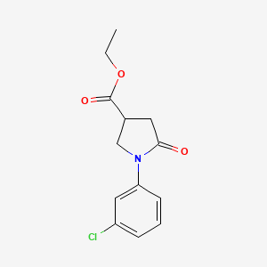 molecular formula C13H14ClNO3 B6337084 Ethyl 1-(3-chlorophenyl)-5-oxopyrrolidine-3-carboxylate CAS No. 93405-15-3