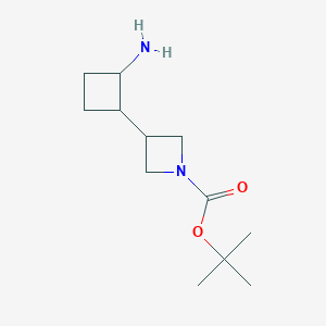 molecular formula C12H22N2O2 B6337110 tert-Butyl 3-(2-aminocyclobutyl)azetidine-1-carboxylate CAS No. 1823805-31-7