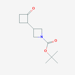 molecular formula C12H19NO3 B6337111 tert-Butyl 3-(2-oxocyclobutyl)azetidine-1-carboxylate CAS No. 1823268-65-0