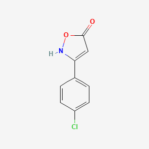 molecular formula C9H6ClNO2 B6337191 3-(4-Chlorophenyl)-1,2-oxazol-5-ol CAS No. 862588-73-6