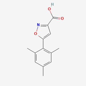 molecular formula C13H13NO3 B6337275 5-(2,4,6-Trimethylphenyl)-1,2-oxazole-3-carboxylic acid CAS No. 1216316-38-9