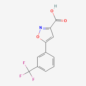 molecular formula C11H6F3NO3 B6337282 5-[3-(Trifluoromethyl)phenyl]-1,2-oxazole-3-carboxylic acid CAS No. 1188086-34-1