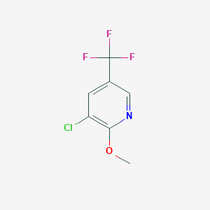 molecular formula C7H5ClF3NO B063373 3-氯-2-甲氧基-5-(三氟甲基)吡啶 CAS No. 175136-17-1