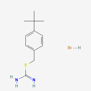 {[(4-tert-Butylphenyl)methyl]sulfanyl}methanimidamide hydrobromide
