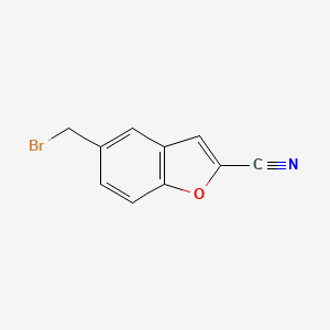 molecular formula C10H6BrNO B6337377 5-Bromomethyl-benzofuran-2-carbonitrile CAS No. 1258154-66-3