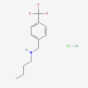 molecular formula C12H17ClF3N B6337396 Butyl({[4-(trifluoromethyl)phenyl]methyl})amine hydrochloride CAS No. 90389-06-3