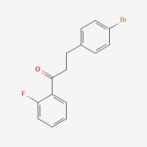 molecular formula C15H12BrFO B6337416 3-(4-Bromophenyl)-2'-fluoropropiophenone;  97% CAS No. 898761-70-1