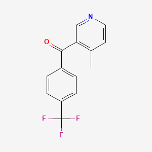 molecular formula C14H10F3NO B6337425 4-Methyl-3-(4-trifluoromethylbenzoyl)pyridine, 97% CAS No. 1187168-66-6