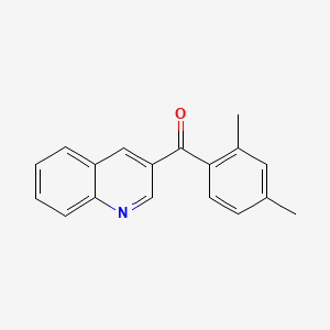 molecular formula C18H15NO B6337446 4-(2,4-Dimethylbenzoyl)quinoline;  97% CAS No. 1187167-36-7