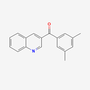 molecular formula C18H15NO B6337447 4-(3,5-Dimethylbenzoyl)quinoline;  97% CAS No. 1187169-98-7
