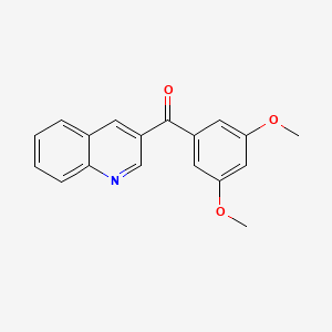 molecular formula C18H15NO3 B6337452 4-(3,5-Dimethoxybenzoyl)quinoline;  97% CAS No. 1187167-23-2