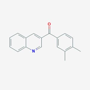 molecular formula C18H15NO B6337456 4-(3,4-Dimethylbenzoyl)quinoline;  97% CAS No. 1187169-95-4