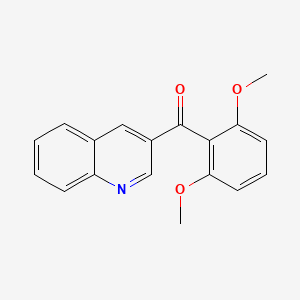 molecular formula C18H15NO3 B6337464 4-(2,6-Dimethoxybenzoyl)quinoline;  97% CAS No. 1187163-88-7