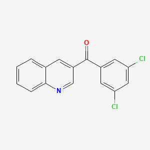 molecular formula C16H9Cl2NO B6337466 4-(3,5-Dichlorobenzoyl)quinoline;  97% CAS No. 1187168-50-8