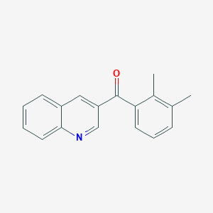 molecular formula C18H15NO B6337476 4-(2,3-Dimethylbenzoyl)quinoline;  97% CAS No. 1187167-29-8
