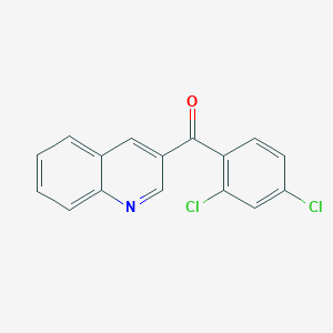 molecular formula C16H9Cl2NO B6337482 4-(2,4-Dichlorobenzoyl)quinoline;  97% CAS No. 1187170-88-2