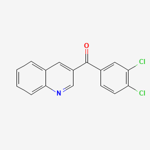 molecular formula C16H9Cl2NO B6337488 4-(3,4-Dichlorobenzoyl)quinoline;  97% CAS No. 1187168-46-2