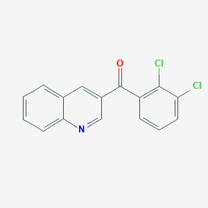 molecular formula C16H9Cl2NO B6337495 4-(2,3-Dichlorobenzoyl)quinoline;  97% CAS No. 1187168-39-3