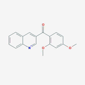 molecular formula C18H15NO3 B6337501 4-(2,4-Dimethoxybenzoyl)quinoline;  97% CAS No. 1187163-82-1
