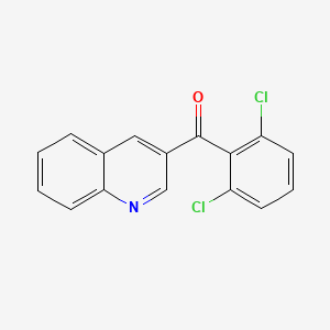 molecular formula C16H9Cl2NO B6337508 4-(2,6-Dichlorobenzoyl)quinoline;  97% CAS No. 1187171-87-4