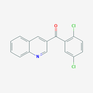molecular formula C16H9Cl2NO B6337516 4-(2,5-Dichlorobenzoyl)quinoline;  97% CAS No. 1187171-71-6