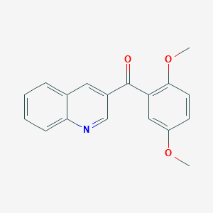 molecular formula C18H15NO3 B6337530 4-(2,5-Dimethoxybenzoyl)quinoline;  97% CAS No. 1187163-96-7