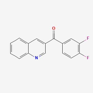 molecular formula C16H9F2NO B6337533 4-(3,4-Difluorobenzoyl)quinoline;  97% CAS No. 1183426-12-1