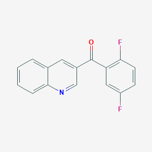 molecular formula C16H9F2NO B6337536 4-(2,5-二氟苯甲酰基)喹啉；  97% CAS No. 1187167-08-3