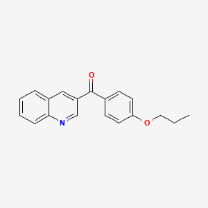 molecular formula C19H17NO2 B6337540 4-(4-Propoxybenzoyl)quinoline;  97% CAS No. 1187169-92-1