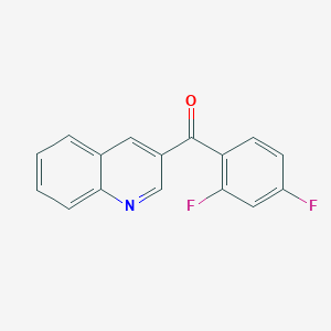 molecular formula C16H9F2NO B6337546 4-(2,4-Difluorobenzoyl)quinoline;  97% CAS No. 1187167-12-9