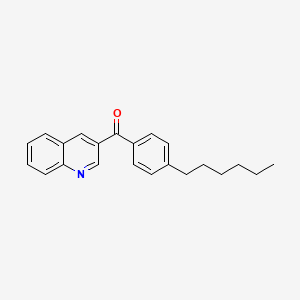 molecular formula C22H23NO B6337553 4-(4-Hexylbenzoyl)quinoline;  97% CAS No. 1187169-86-3